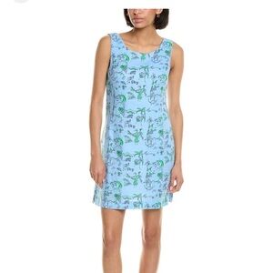 Blue A-line Mini Skirt for Resort Wear